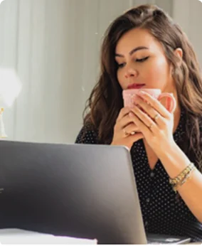 Attorney talking with client about legal options in a professional office setting